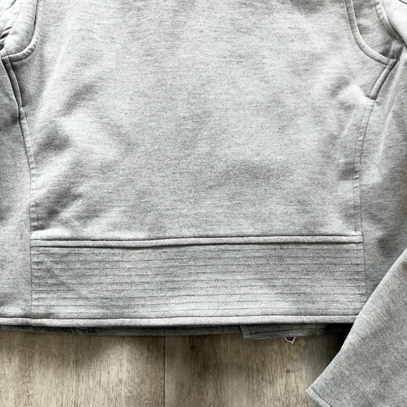 KIT AND ACE, Moto style, Crop Jacket, Heather Grey, Size 8, Very Nice Condition - Picture 11 of 14